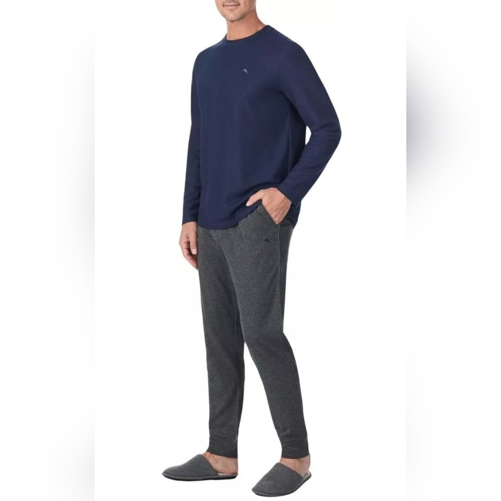 Tommy Bahama Men’s 2-Piece Relaxed Fit Lounge Set, Blue, Size M